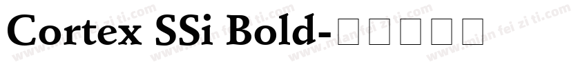 Cortex SSi Bold字体转换